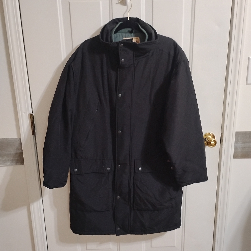 Men's Size Medium Vintage Woolrich Winter Coat Black
